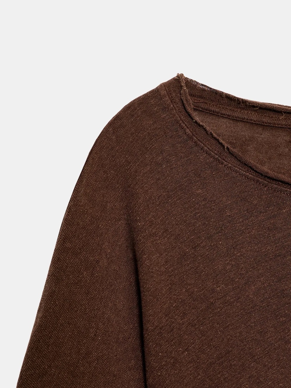 ZARA Cotton & Linen Cape T-Shirt - Picture 5 of 11